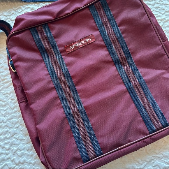 Vintage SASSON Canvas Crossbody Shoulder Tote Bag 1980’s Campus Vibes - Picture 3 of 7